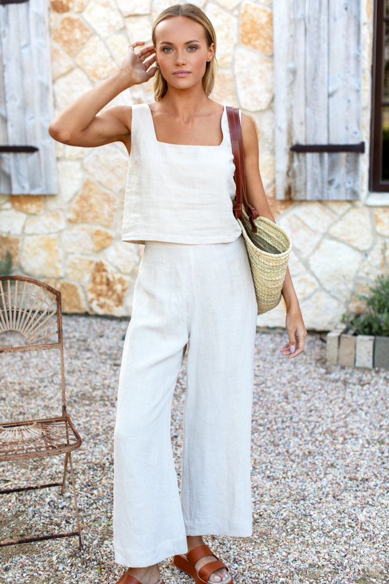 Roma Top 2 - Natural Linen