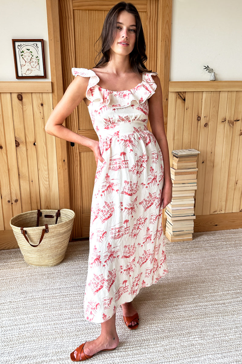 St. Jean Dress - Postcard Linen