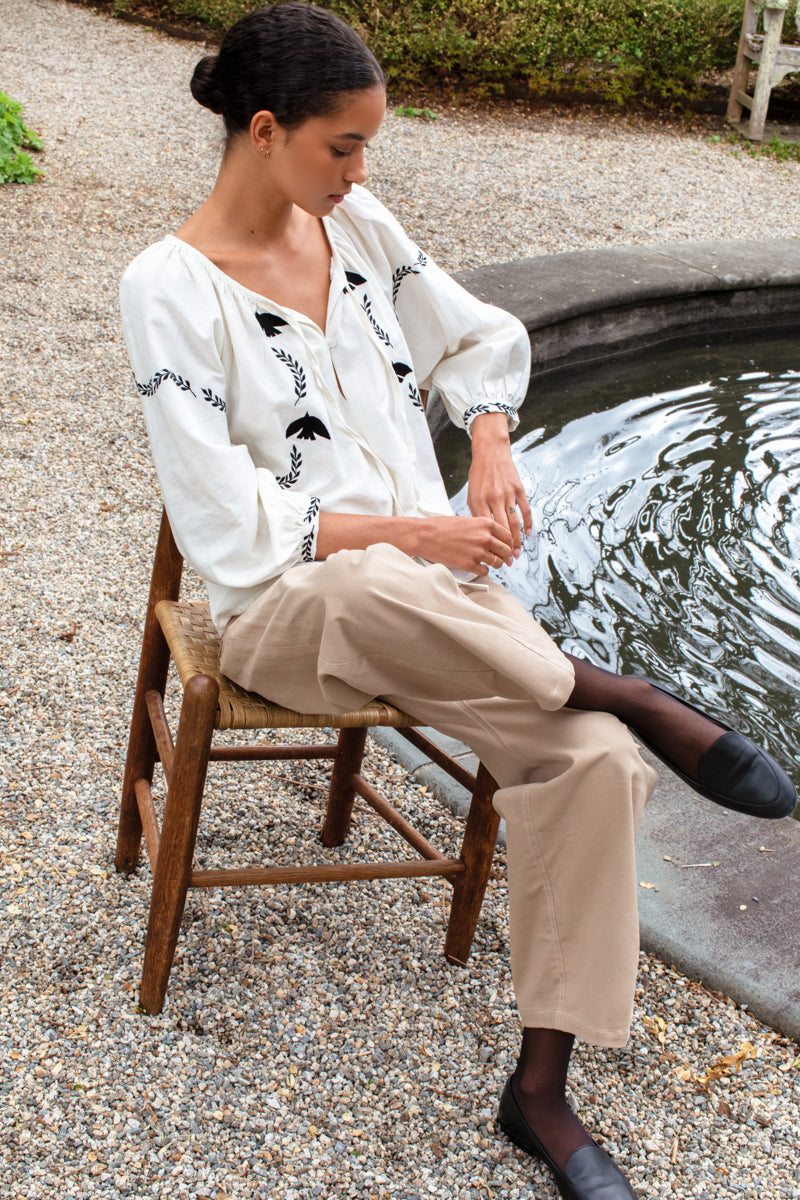 Studio Barrel Chino - Pale Khaki Organic