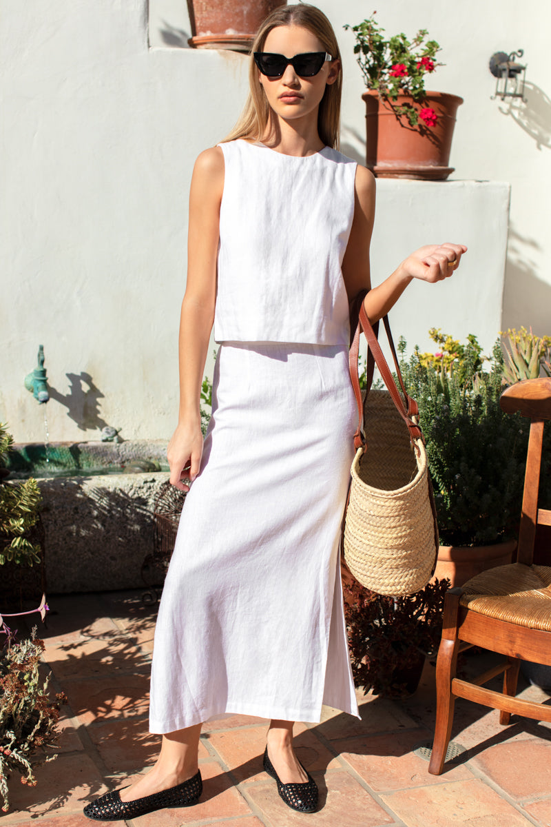 Studio Skirt - Ivory Linen