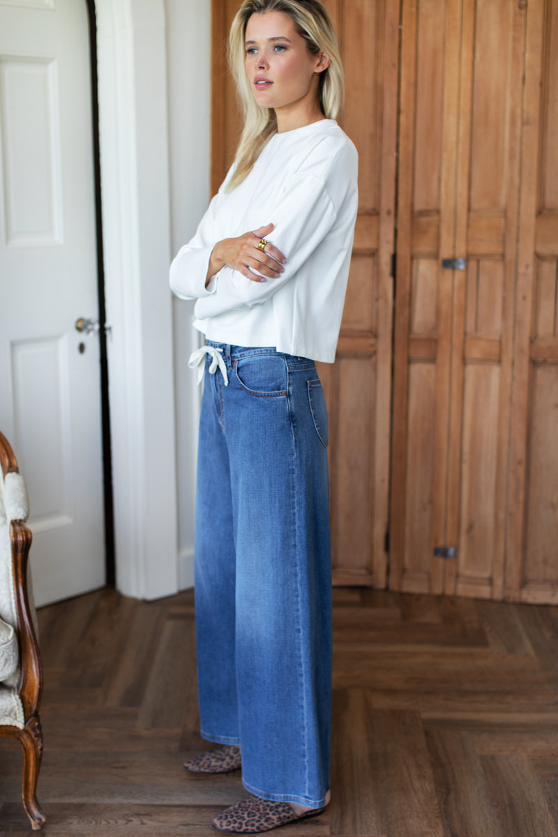 Super Wide Leg - Medium Light Wash