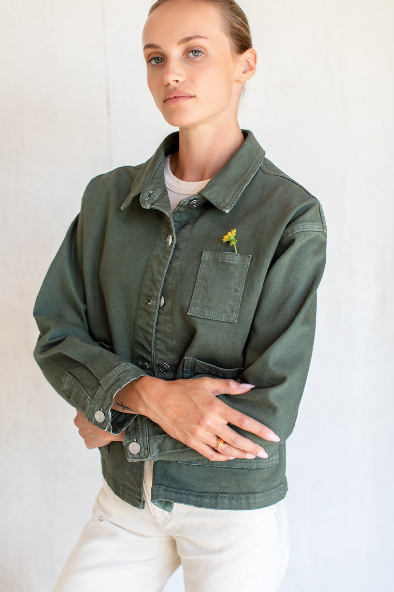 Utility Shirt Jacket - Army Green