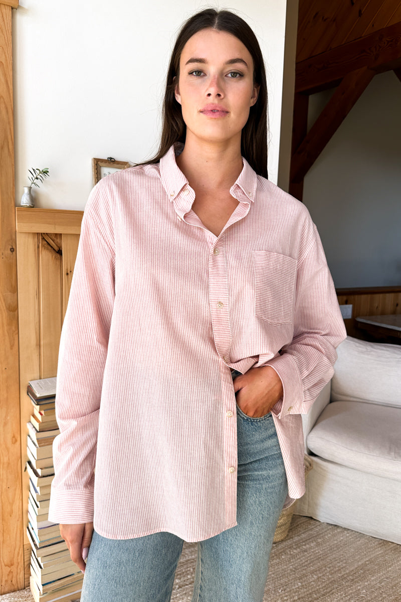 Ryan Shirt - Rose Stripe