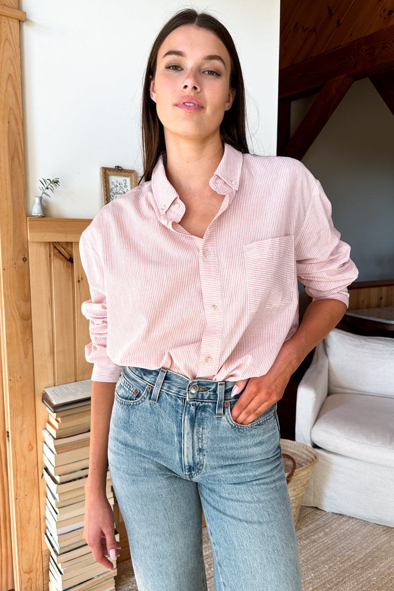 Ryan Shirt - Rose Stripe