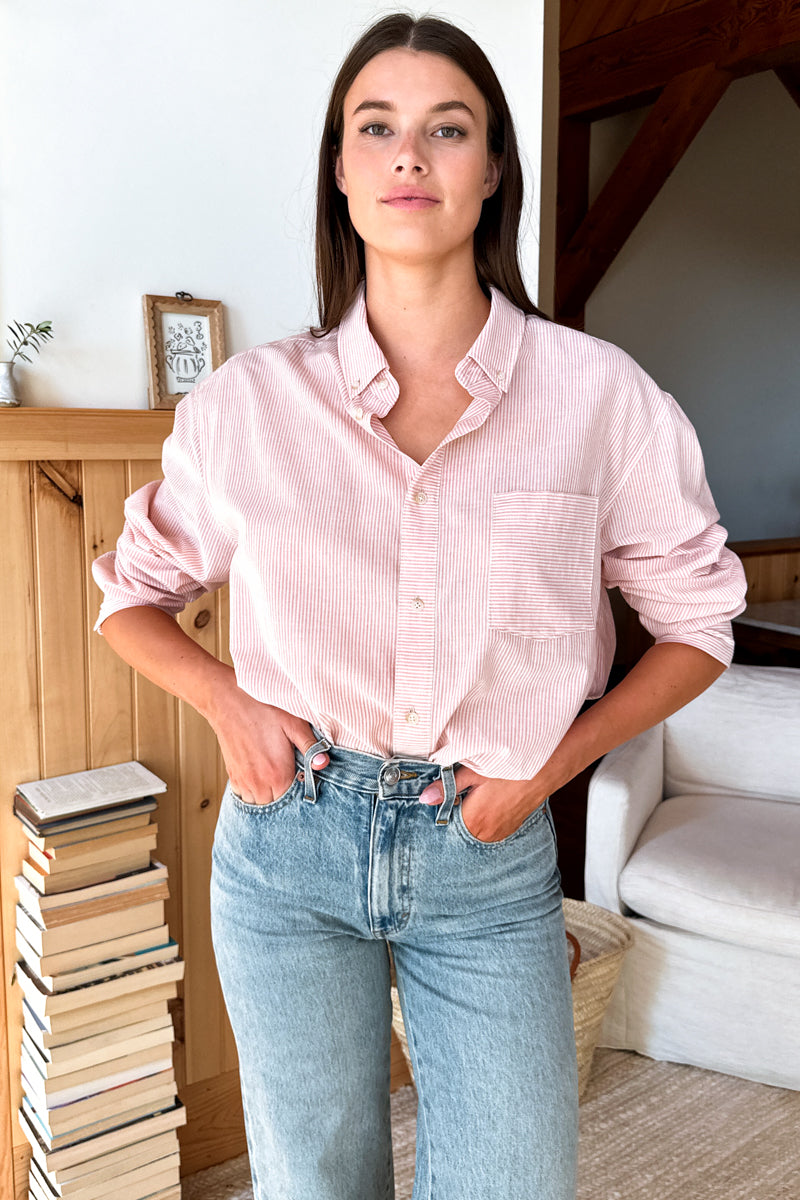 Ryan Shirt - Rose Stripe