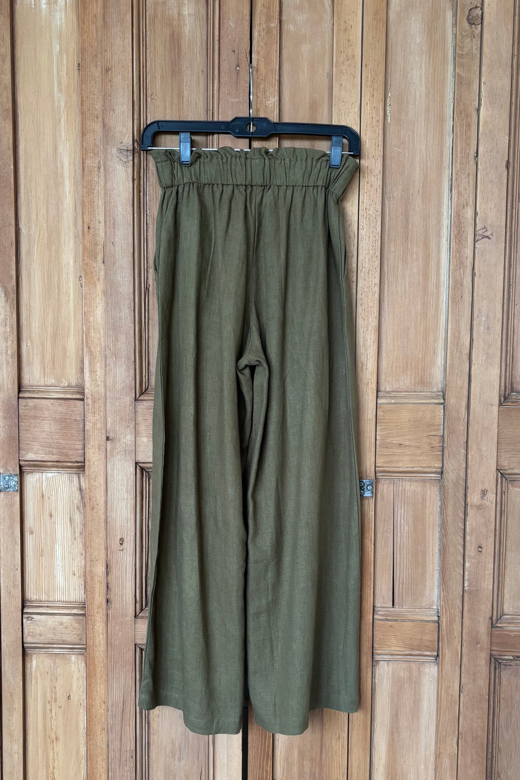 Pull On Pocket Pant - Gothic Olive Linen