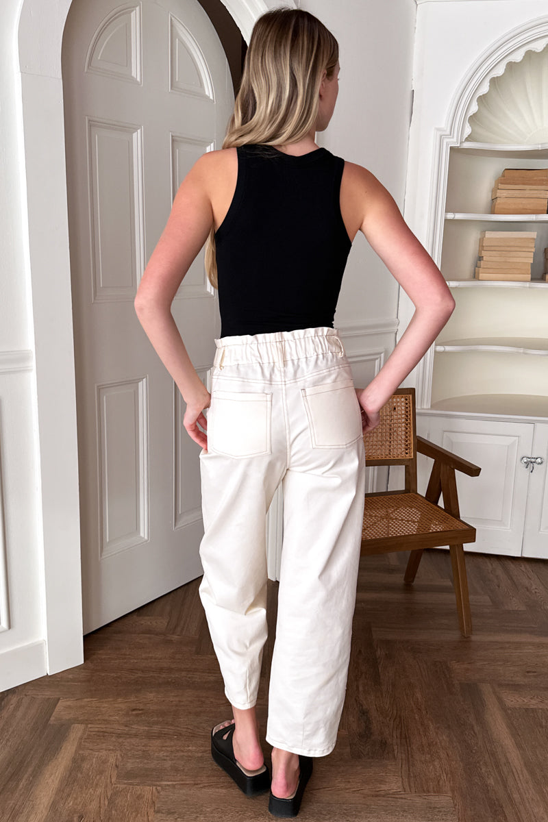 Barrel Work Pant - Ivory Organic