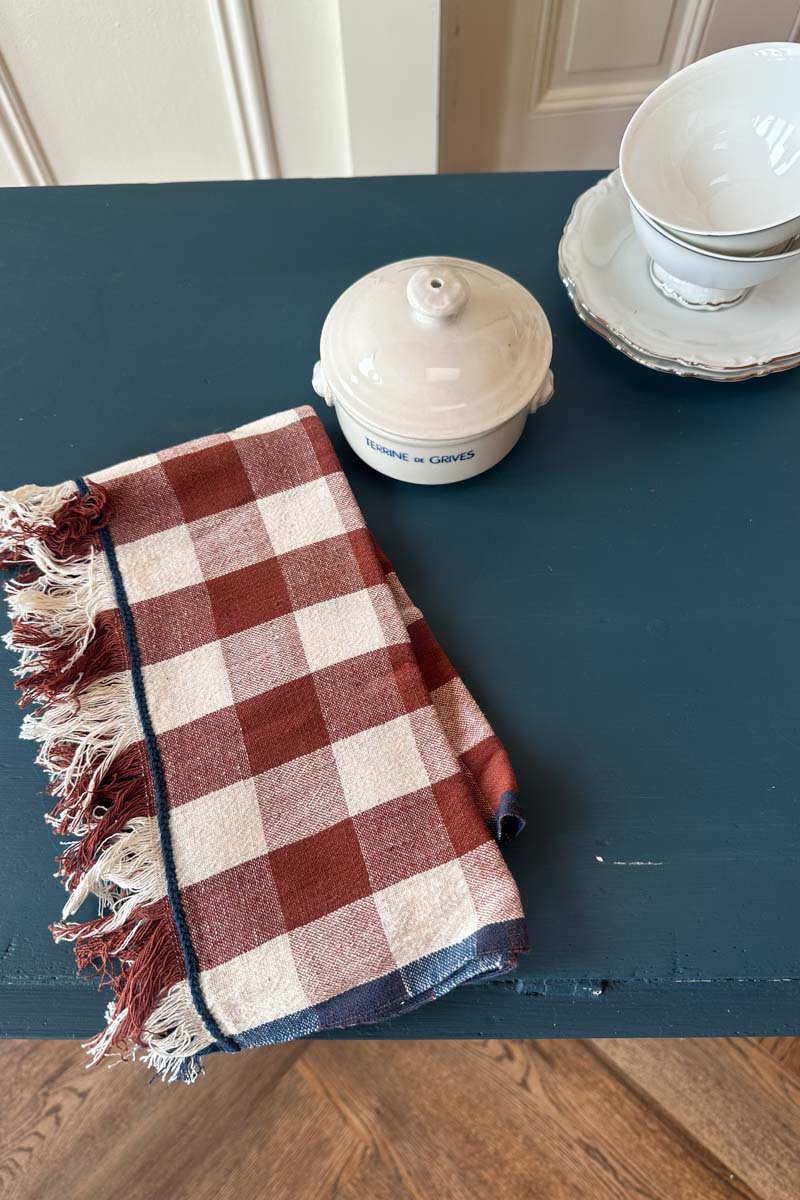 Plaid Napkin Set - Rust