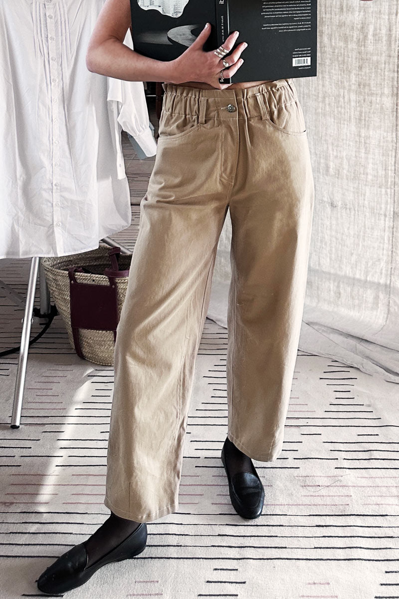 Studio Barrel Chino - Pale Khaki Organic