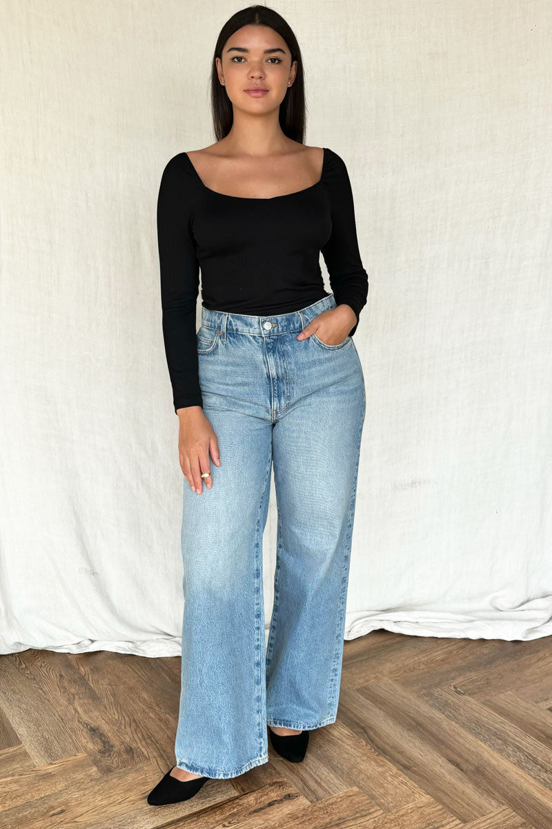 Perfect Wide Leg - Washed Indigo 2