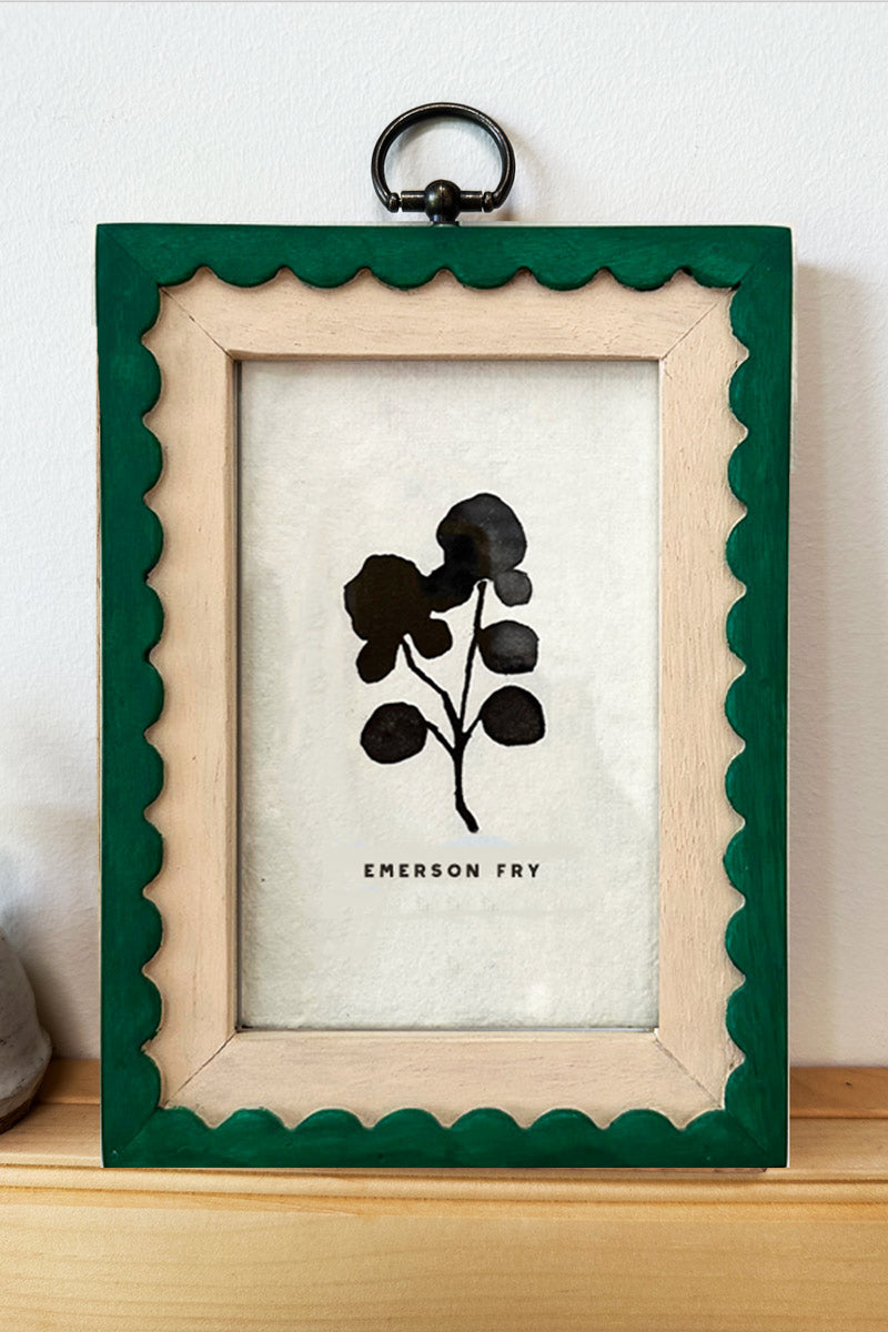 Hand Carved Frame - Emerald