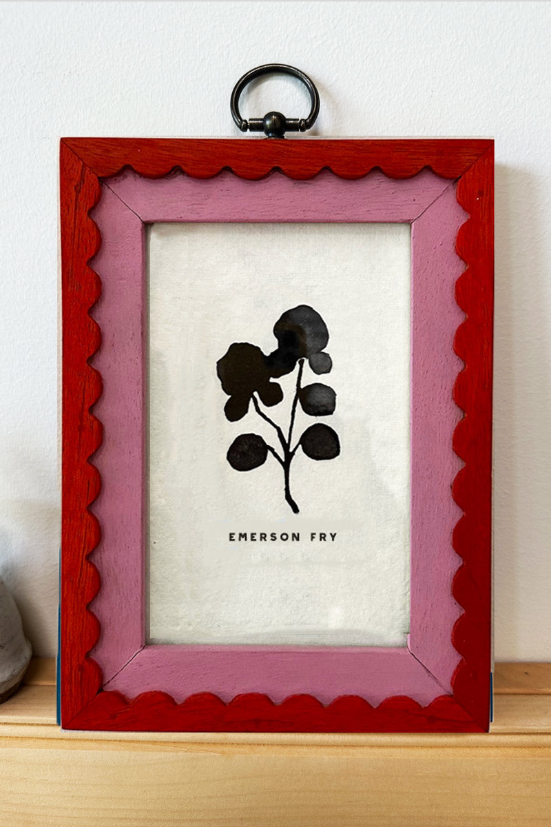 Hand Carved Frame - Rouge