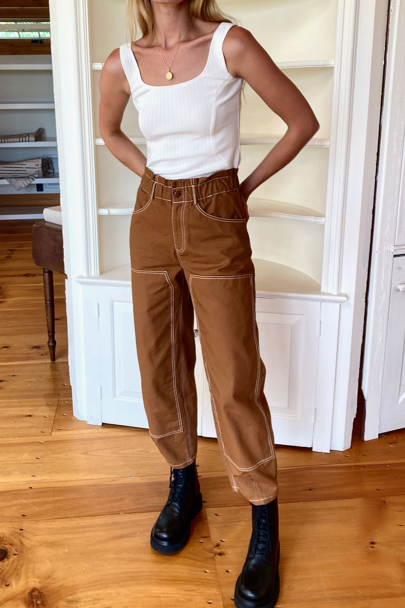 Barrel Work Pant - Caramel Organic