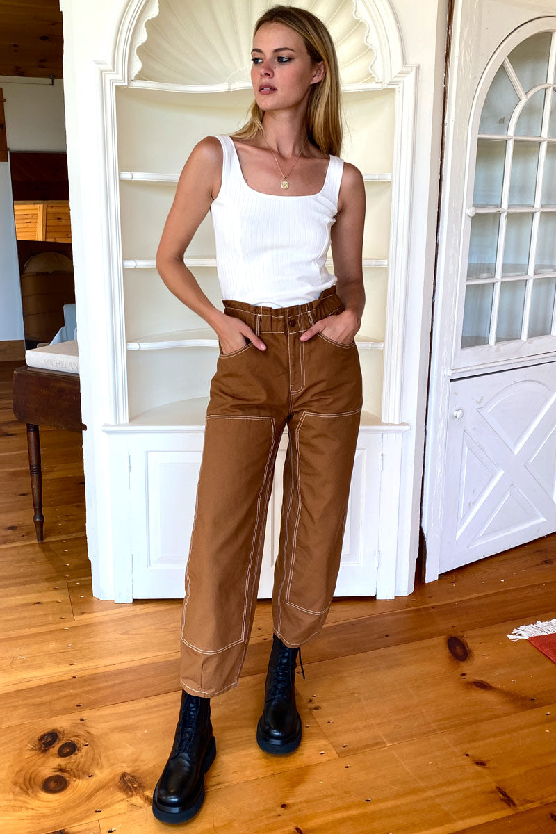 Barrel Work Pant - Caramel Organic