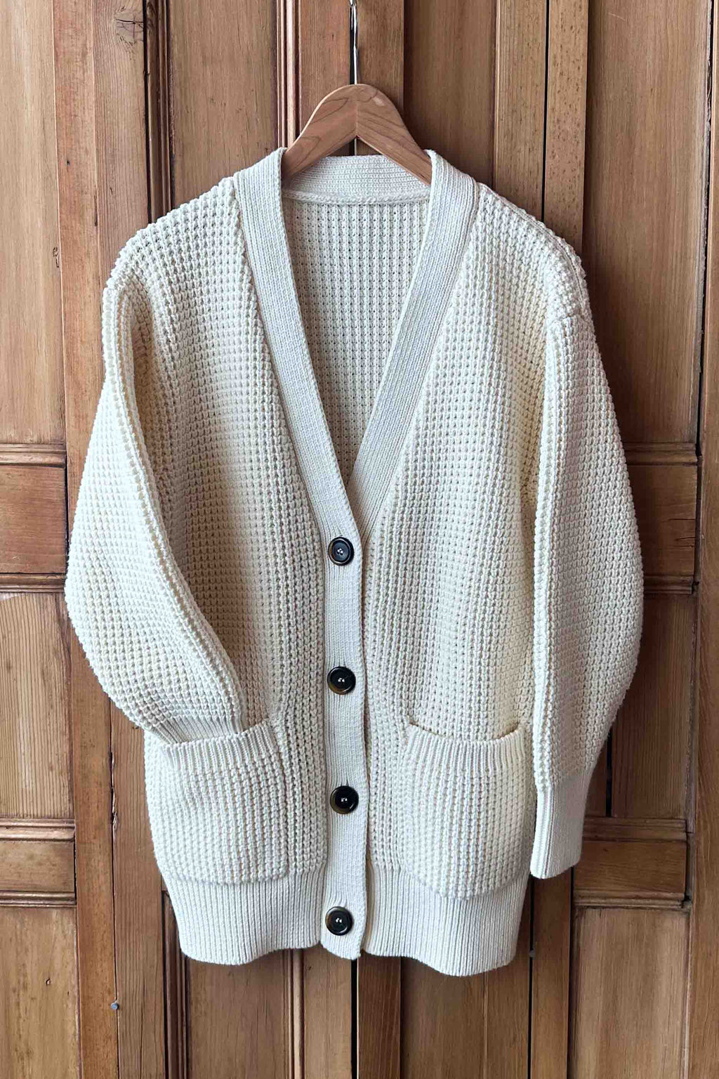 Cozy Cotton Cardigan - Ivory Tanguis Cotton