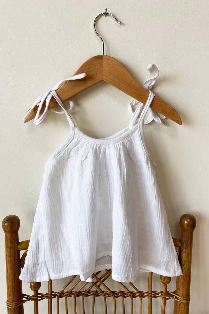 Little Fry Sunshine Top - Cloud White Organic