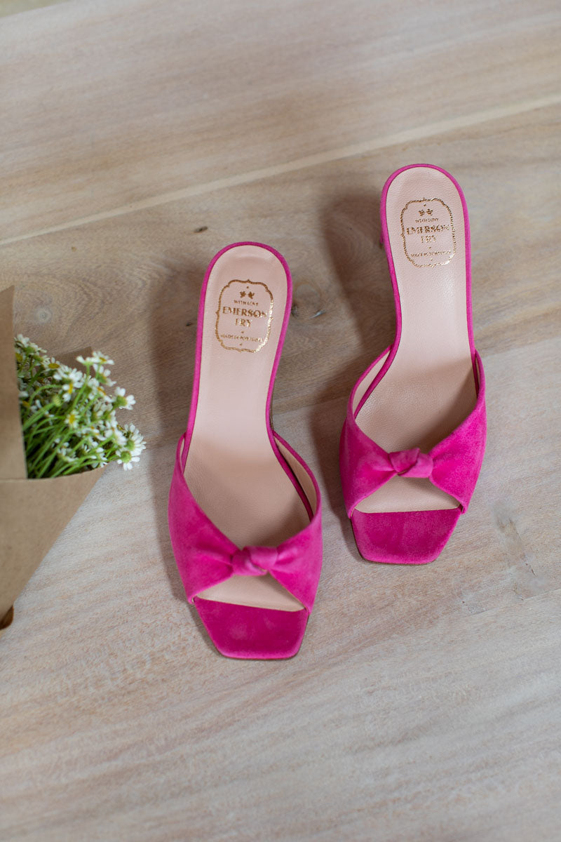 Knot Mule - Bonbon Suede