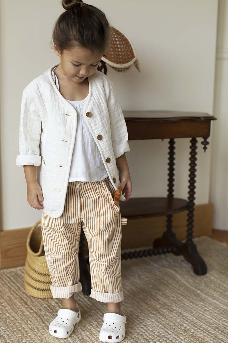Little Fry Quilted Jacket - Cloud White Organic