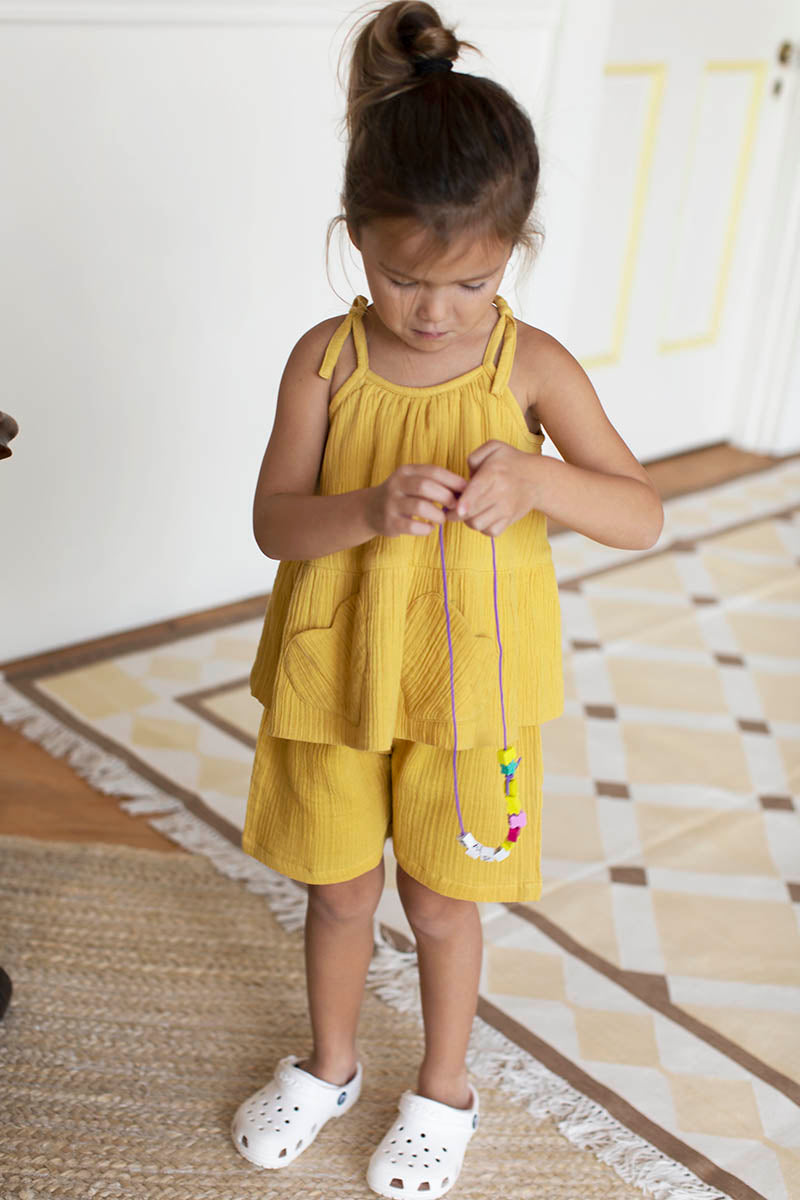 Little Fry Sunshine Shorts - Marigold Organic