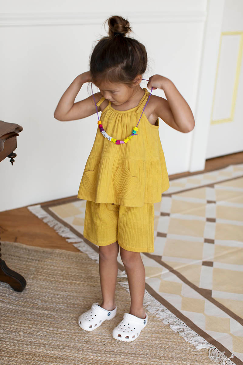 Little Fry Sunshine Shorts - Marigold Organic