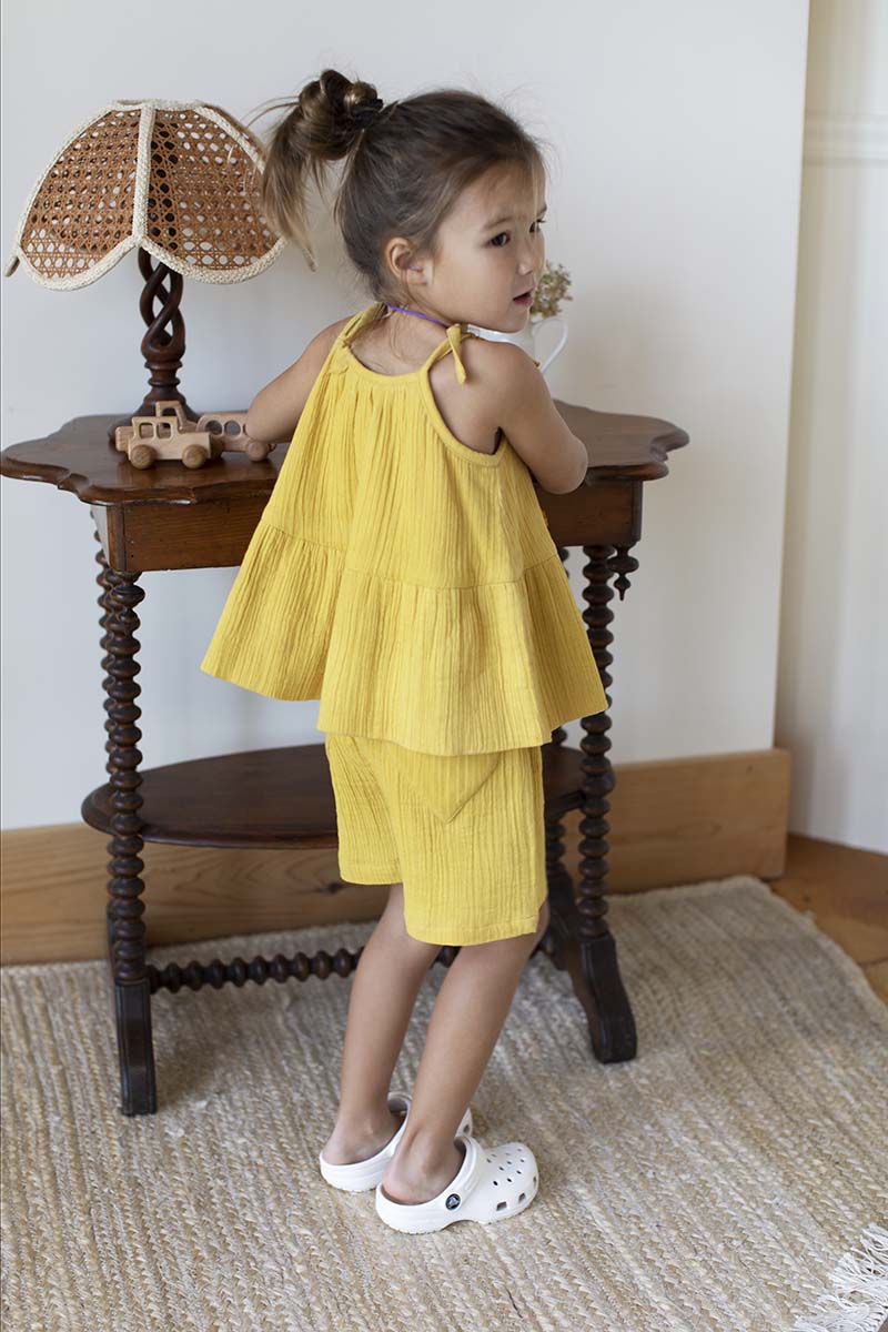 Little Fry Sunshine Shorts - Marigold Organic