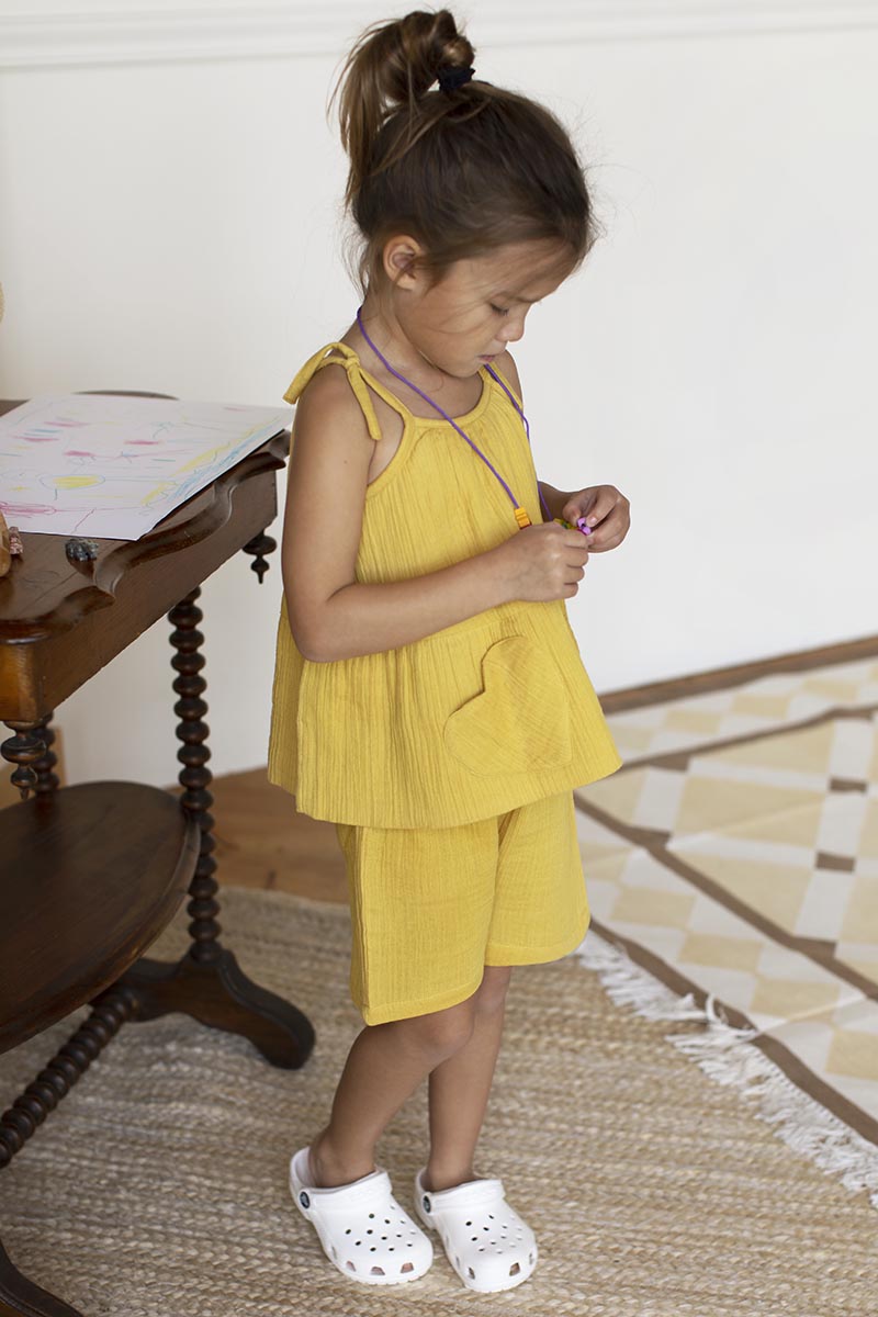 Little Fry Sunshine Shorts - Marigold Organic