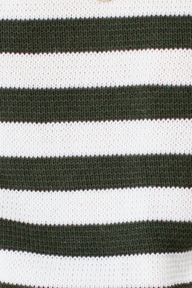 Daily Sweater - Army French Stripe Organic