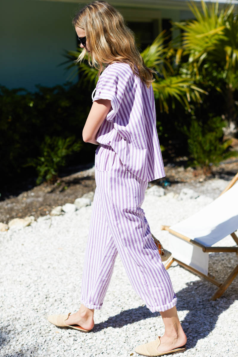 Baja Top - Lavendula Stripe Organic