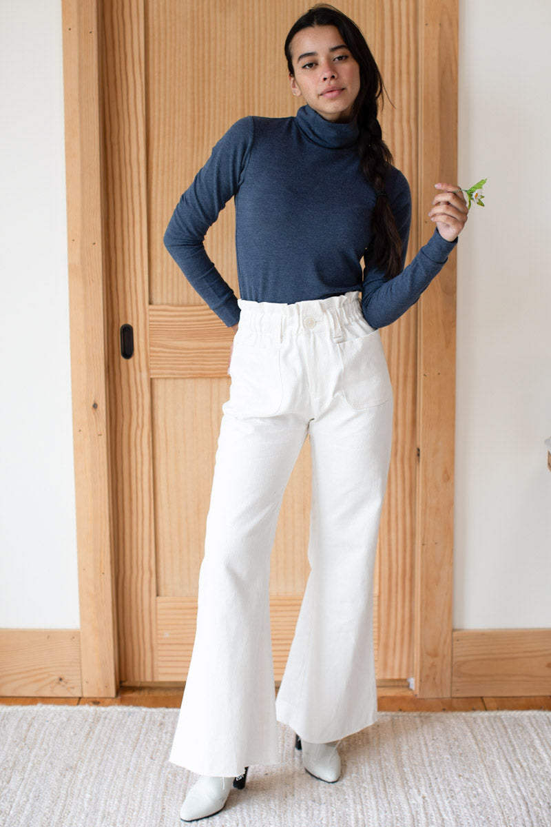 Tulip Wide Leg - Ivory Hemp Organic