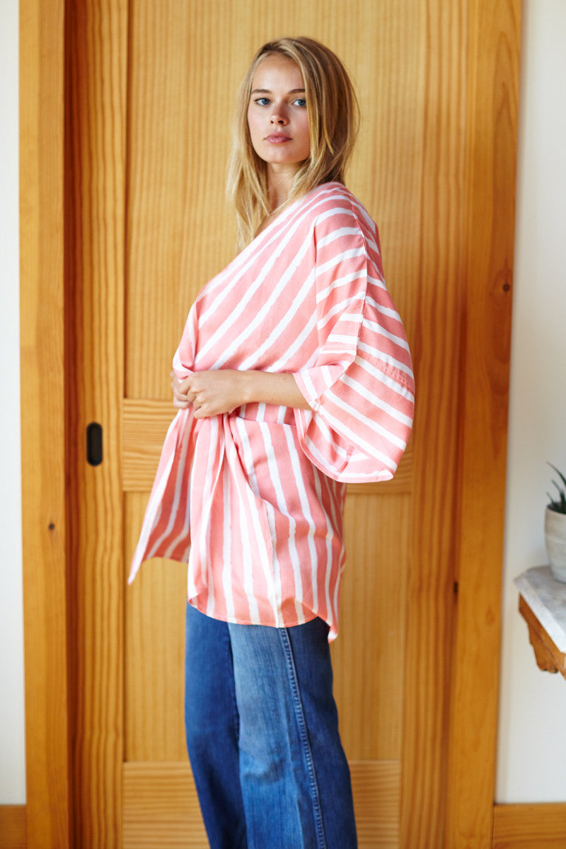 Kimono - Watermelon Stripe