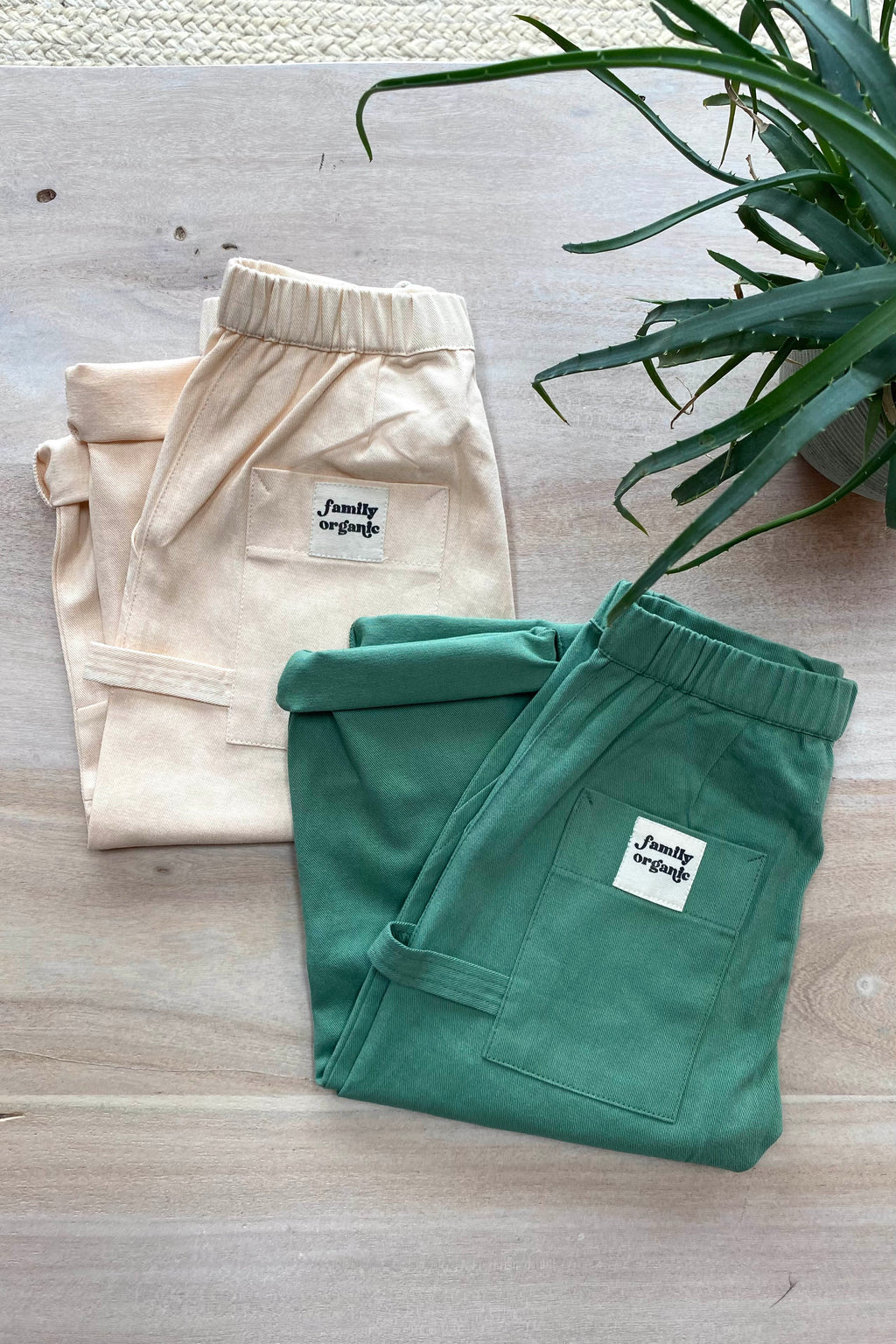 Family Cargo Pant Child - Kashmir Green Organic