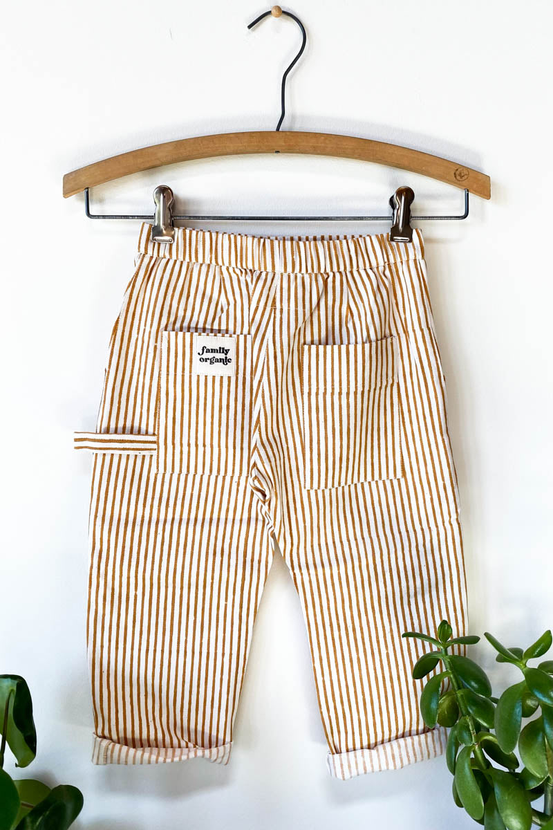 Family Cargo Pant Child - Honey Stripe Organic