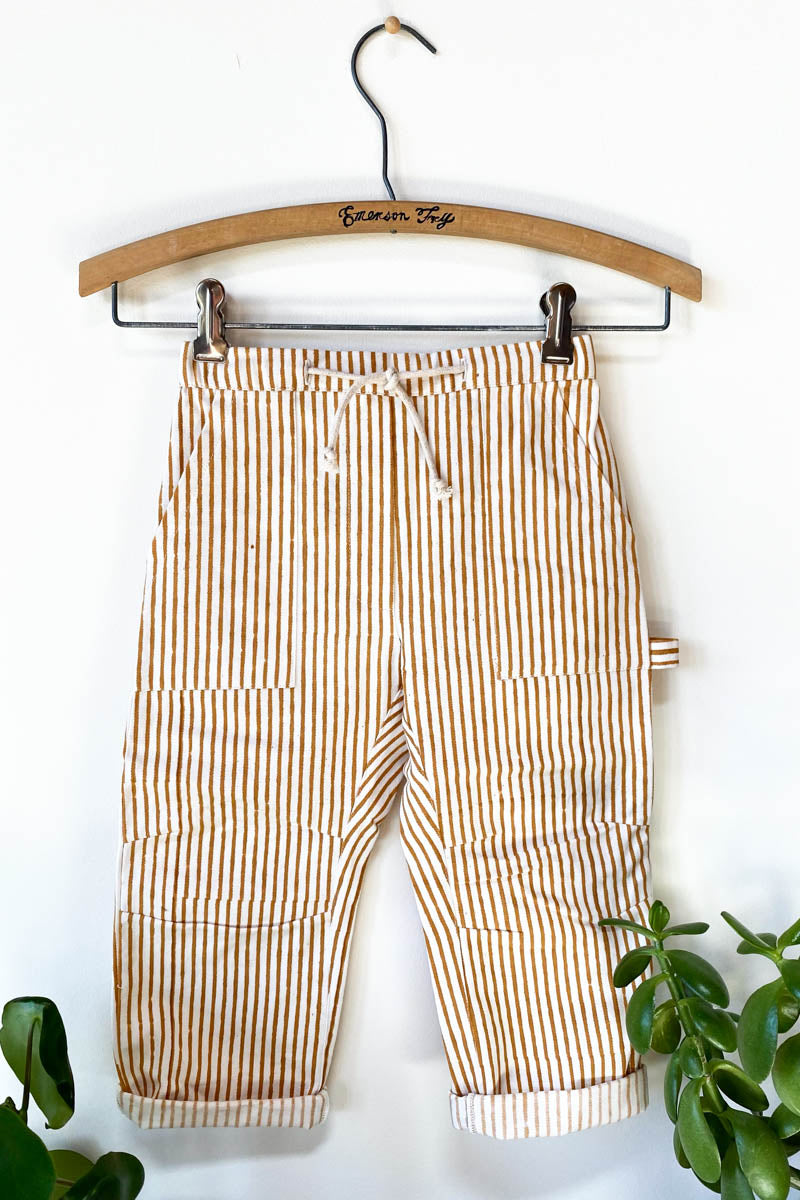 Family Cargo Pant Child - Honey Stripe Organic