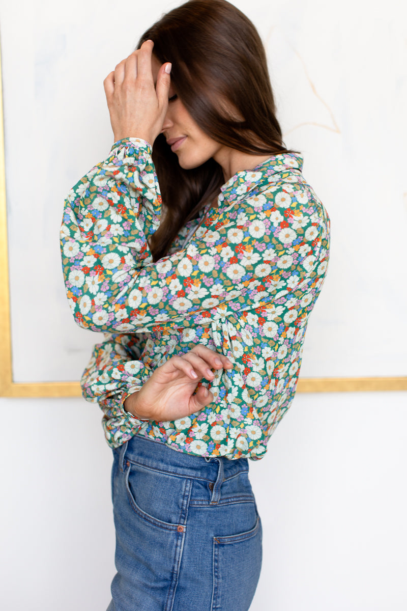 Frankie Blouse - Meadow Flower Print