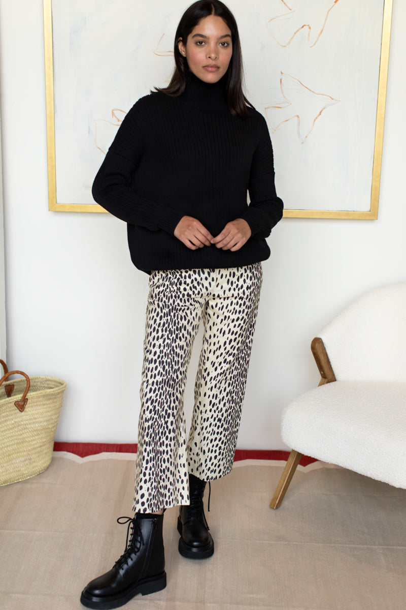 Johnny Sailor Pant - Leopard Linen