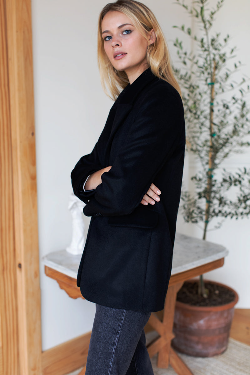Jude Jacket - Black Wool Cashmere