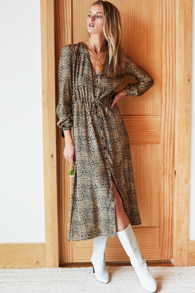 May Dress - Little Cheetah Silk