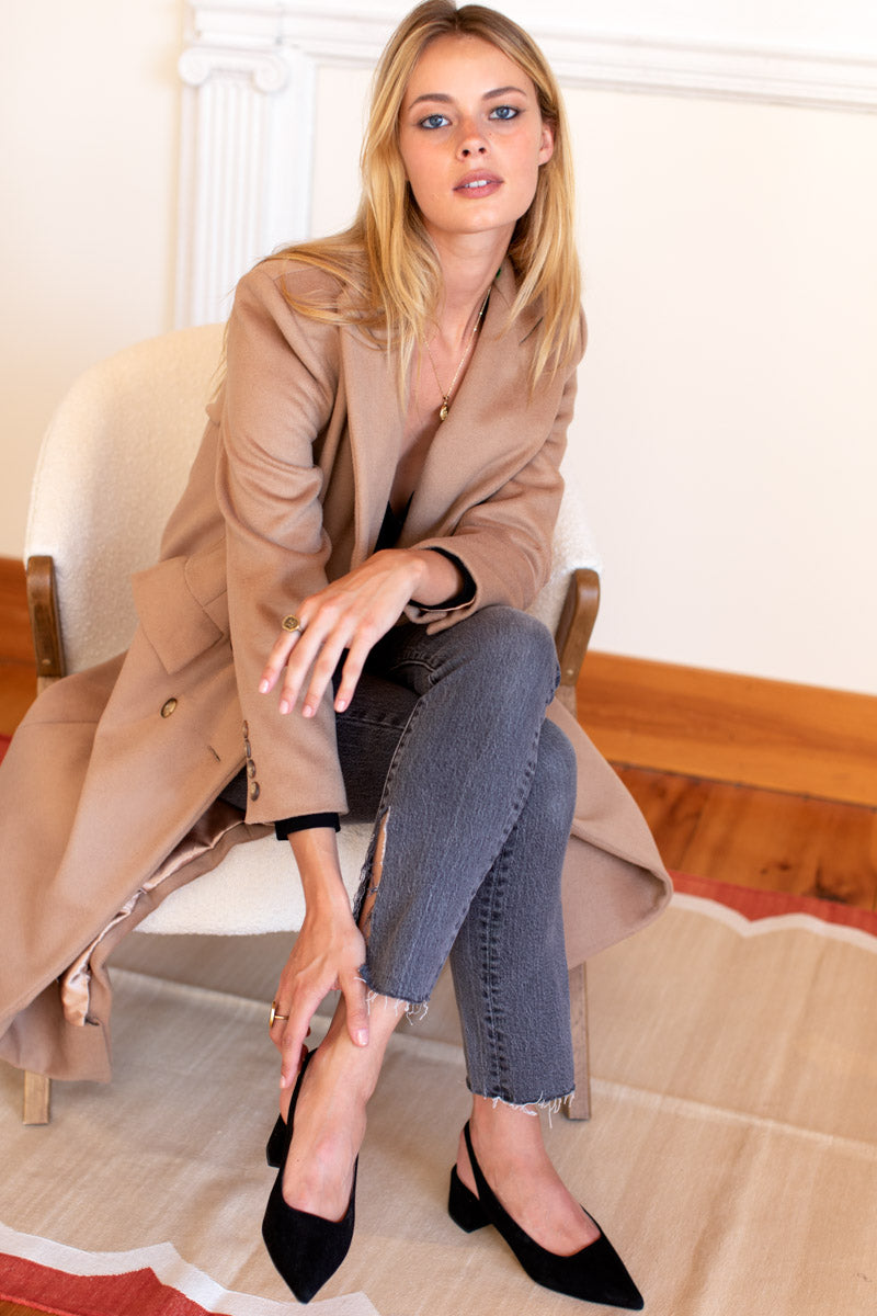 Julius Long Coat - Camel Wool Cashmere