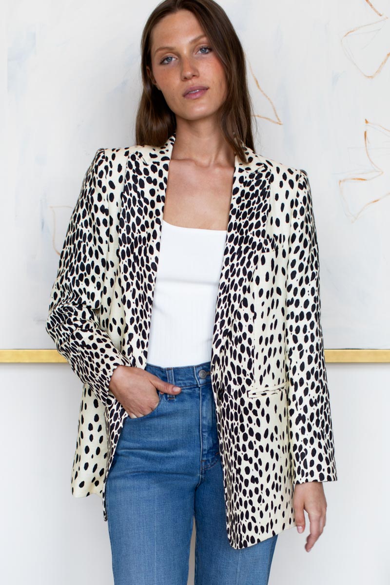 Wingtip 2 Dinner Jacket - Leopard Linen