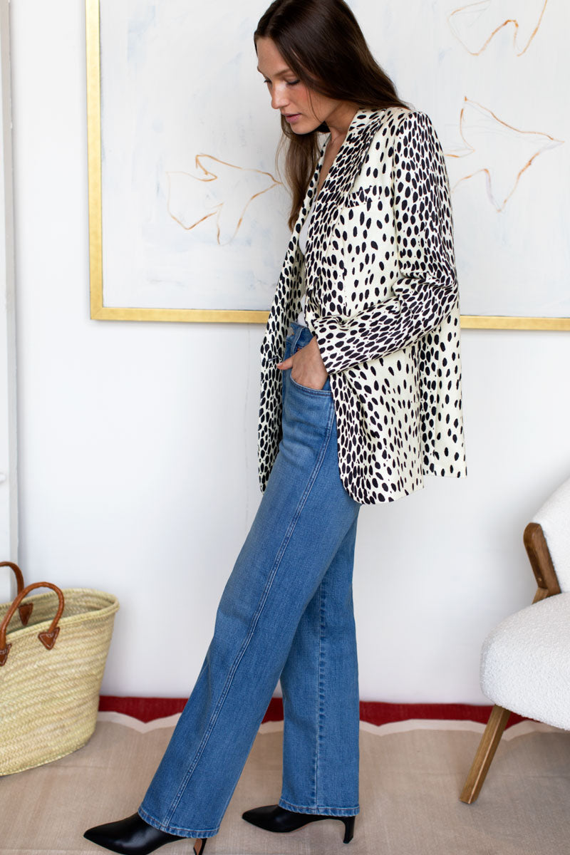 Wingtip 2 Dinner Jacket - Leopard Linen