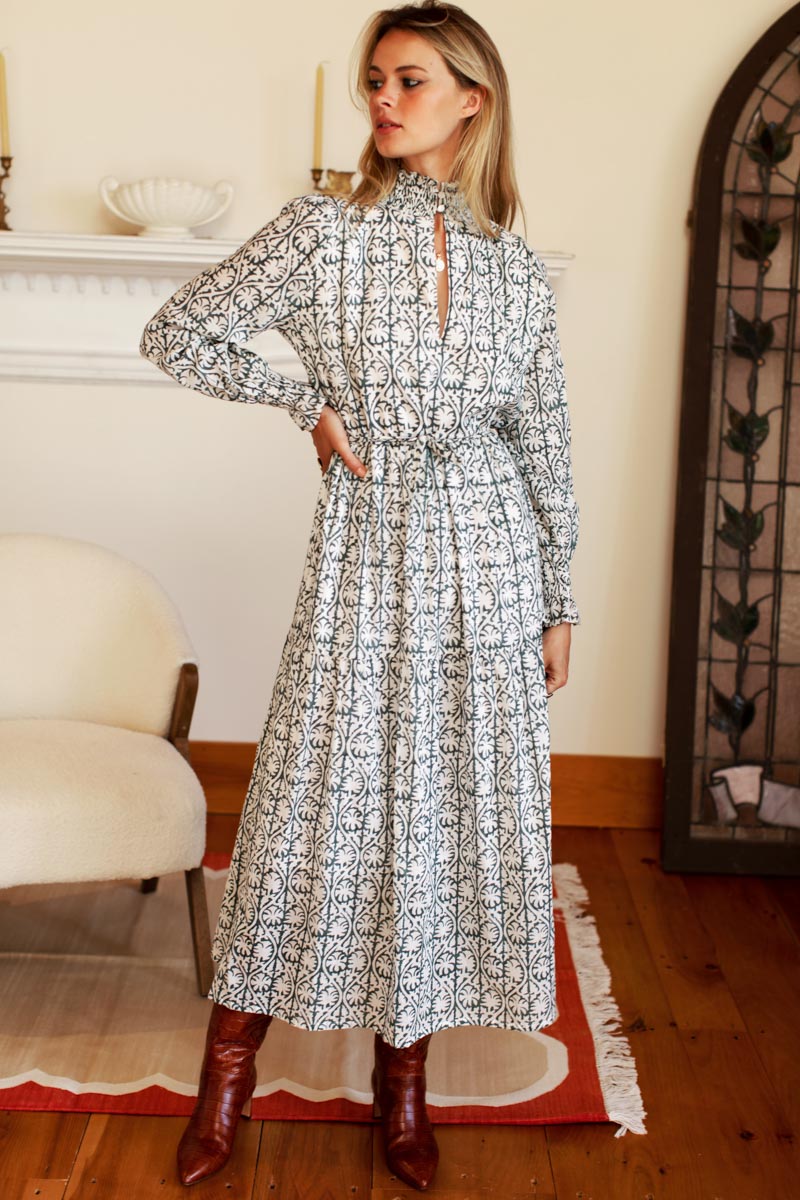 Lucybella Maxi Dress - Etoile Vine Forest Organic