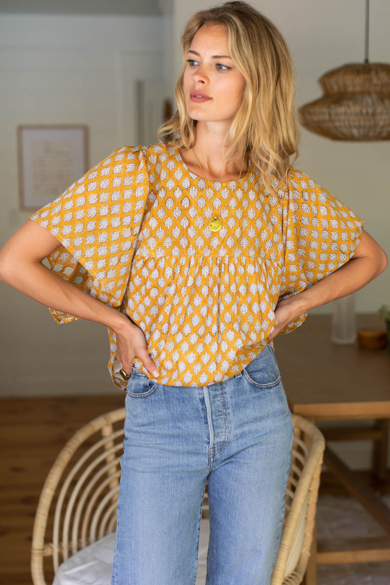 Basalie Top - Sisters Yellow Organic