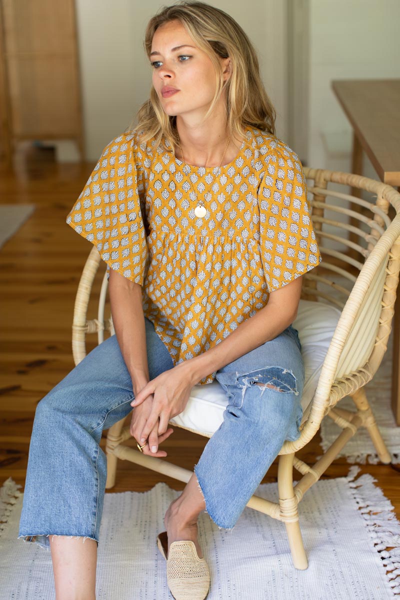Basalie Top - Sisters Yellow Organic