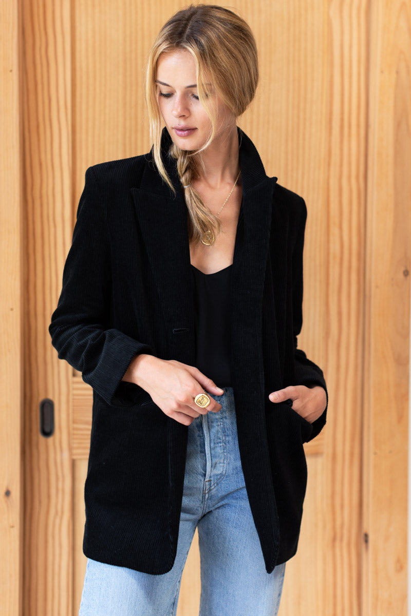 Dylan Jacket - Black Corduroy