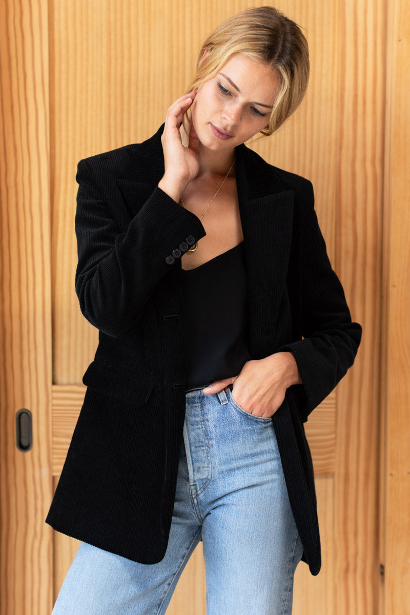Dylan Jacket - Black Corduroy