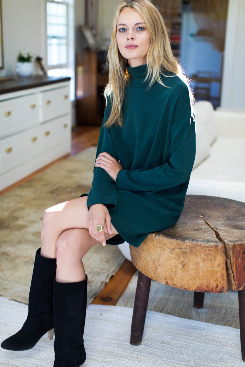 Edie Turtleneck Dress - Pine