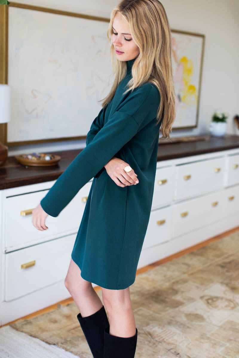 Edie Turtleneck Dress - Pine