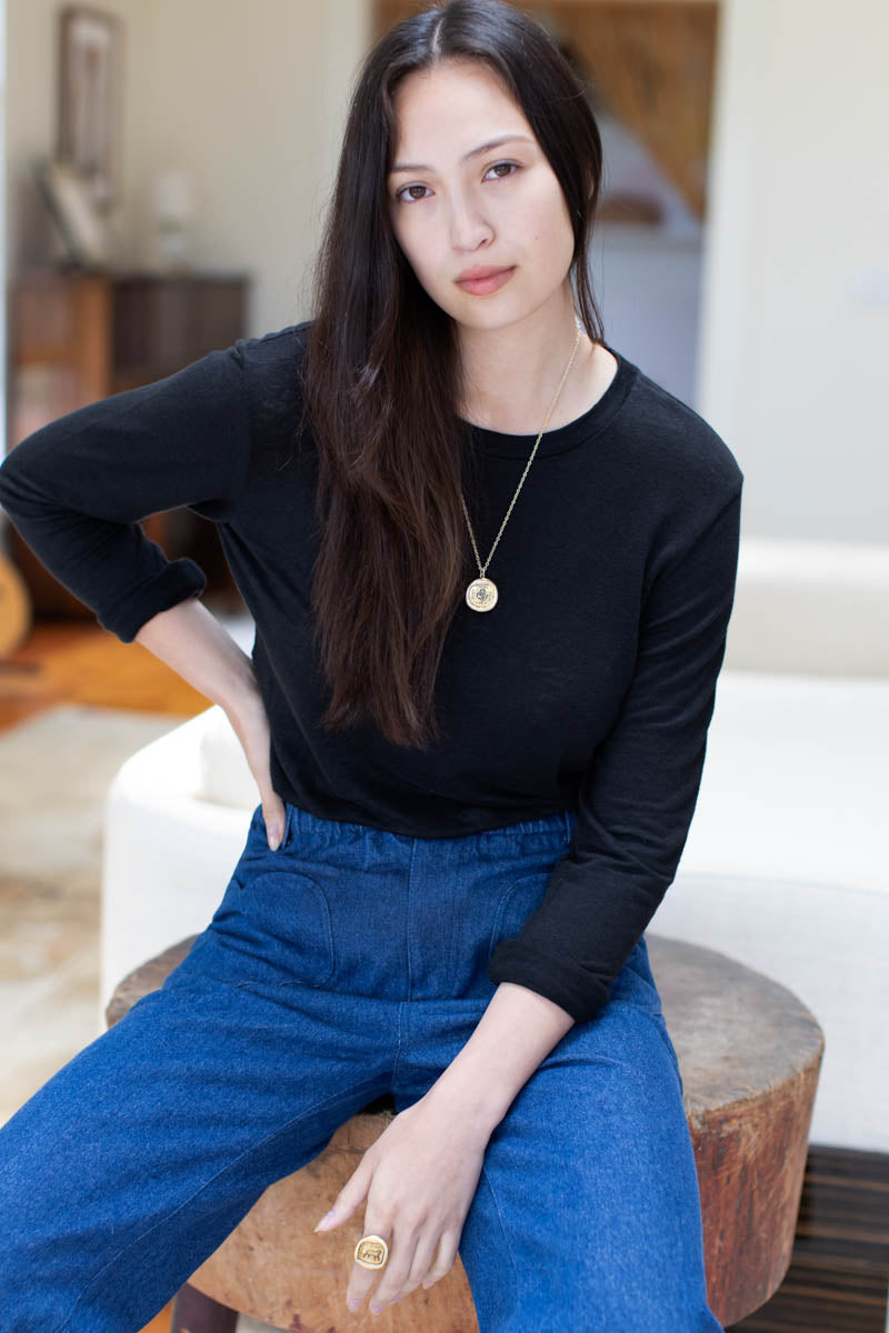 Emerson Crewneck - Black Hemp Cotton