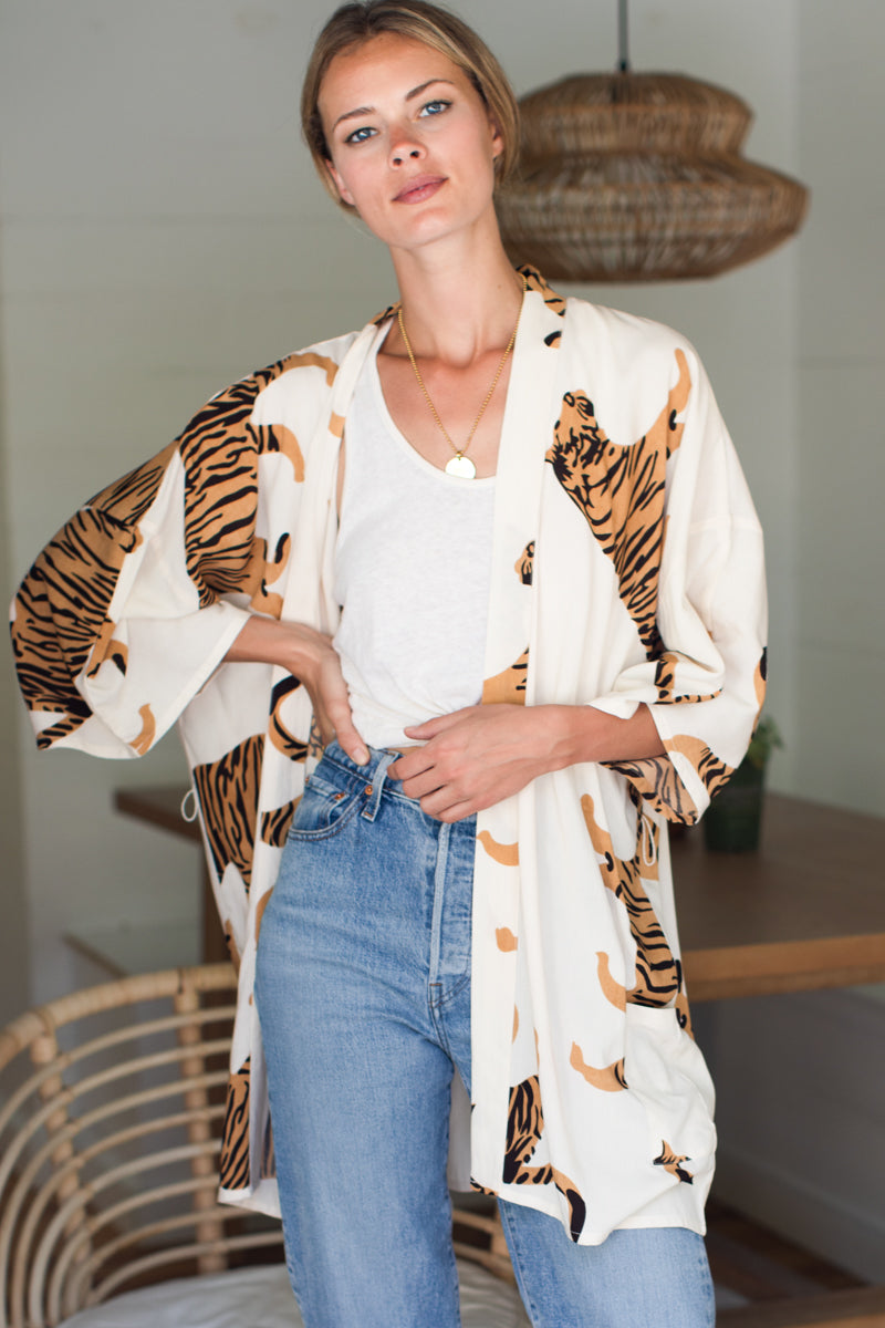 Fete Layering Top - Tigers Egret