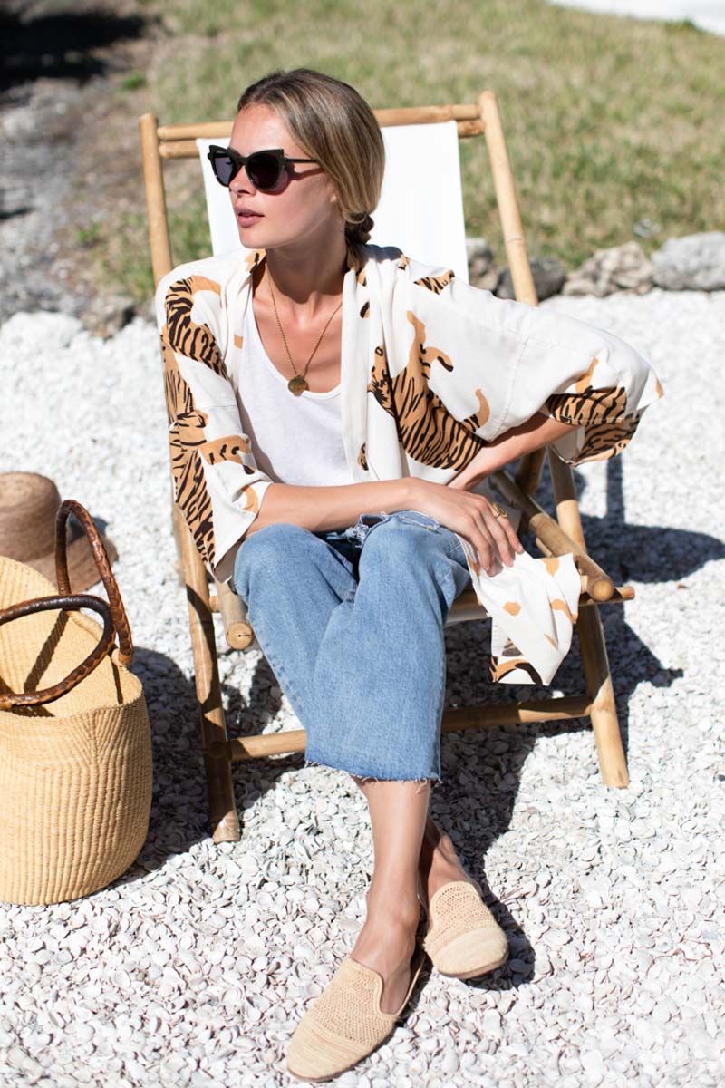Fete Layering Top - Tigers Egret